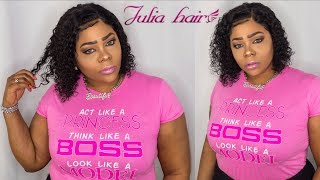 Get Your Short And Curly On! Human Hair Lace Front Wig Review | Ft. Julia Hair