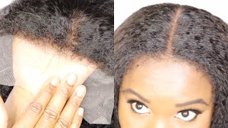 New Afro Kinky Edges 5X5 Undetectable Lace Kinky Straight Wig | Luvme 4C Edge Queen