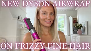 New Dyson Air Wrap On Fine, Frizzy & Flyaway Hair | Complete Long | Unboxing | First Impressions