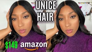 Amazon Unice Hair Kinky Straight Review | 13X6 Frontal Wig