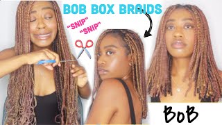 Cutting My Box Braids Into A Bob !