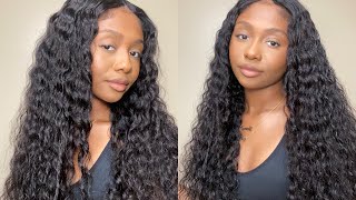 No Leave Out! V-Part Deep Wave Wig Install | Ft. Unice Hair
