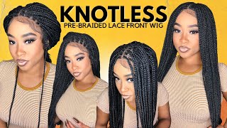 Outre Pre-Braided Synthetic Hd Lace Wig - Knotless Square Part Braids (13X4 Lace Frontal)