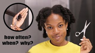 How To Trim Your Own Natural Hair Yourself| How Often, When, & Why