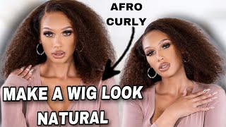  Afro Curl With Silky Hair  No Tangles  No Damage To Hairline Lace Wig Install