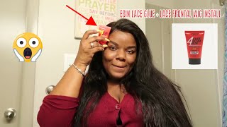 Ebin Lace Glue + Lace Frontal Wig Install | Ft.  Pelaige Hair Collection