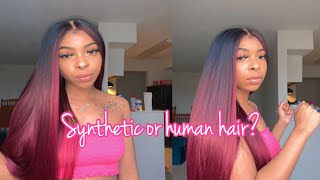 Synthetic Or Human Hair? |  Red Freetress Equal Illusion Lace Frontal Il-003