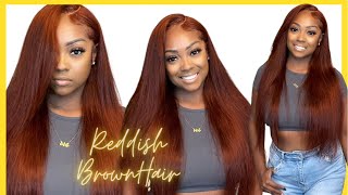 Amazing  Reddish Brown/ Auburn Lace Front Wig Install Ft. Nadula Hair