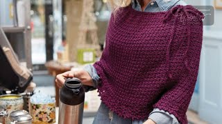 Tunisian Lace Poncho | Easy | The Crochet Crowd