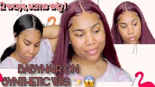 *Highly Requested*  How To Do Baby Hair On A Synthetic Wig !| Natural & Bold| Sawlife