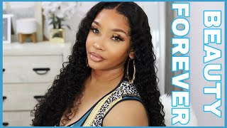 Lace Frontal Melt| Malaysian Curly Lace Frontal Install Ft. Beauty Forever Hair