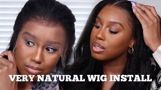 Very Natural Wig Install: Kinky Curly Edges?! | Omgherhair