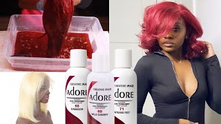 How To Dye Hair In 10 Mins | Red Hair |Watercolor Method | 613 Wig | Divahglamhair