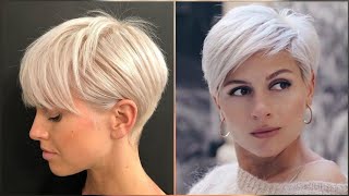Women Best Short Pixie Haircut Style Top Trending 2022 | New Silver Pixie Haircuts