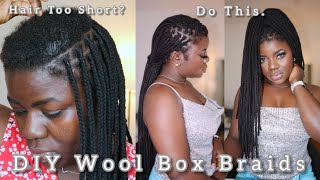 How To Grip Super Short Hair As A Beginner | Wool Box Braid Tutorial On Short Hair | Dilias Empire.