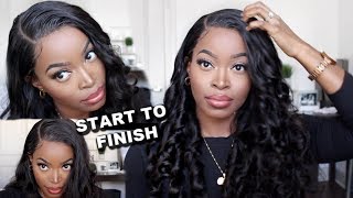 Start To Finish| Melt The Lace And Customize/Install Lace Front Wig For Beginners Ft. Asteria Hair