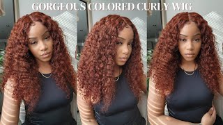 Under $200 Reddish Brown Curly Lace Front Wig Ft.Nadula Hair | You Need This! | Sharronrenee