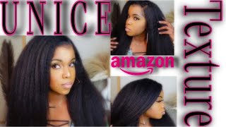 Texture The Best Natural Yaki Kinky Straight Lace Wig Install Ft.Unice Amazon