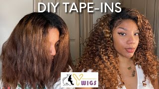 How I Did My Own Tape-Ins And Made Them Look Like A Braid Out