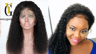 How  To Styling Deep Curly 360 Lace Front Wig | Ft. Yg Wigs Review