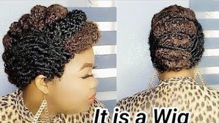 It Is A Wig! Natural Hair Wrap  Wig Tutorial. Black Andshine.