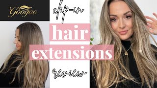 Trying Hair Extensions?!! Goo Goo Double Drawn Clip In Hair Extensions Review - Ad