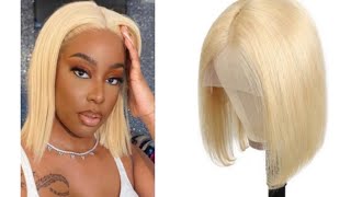 613 Blonde Bob Wig Human Hair Review
