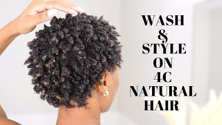 Styling My New Hair Cut (Short 4C Hair - No Oils Or Butters)