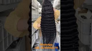 40 Inch Deep Wave Lace Frontal Wig. So Long And Full. +86 18765956379 #Wigs