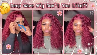#Elfinhair Review Pre-Colored Lace Wig Install | 99J Color 13X4 Big Lace Wig | Deep Wave Hairstyle