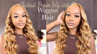 Chestnut Brown On Dark-Skin Gorg!!(Wig Install) Ft Wiggins Hair| Beautifully Slayed