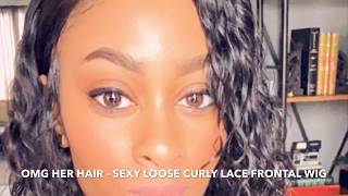 How To: Bleach Knots + Cut Lace - Omgherhair Sexy Loose Curly 360 Lace Frontal Wig