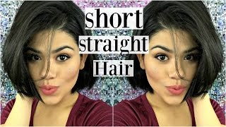Short Hair Style | Curly To Straight | Bob Hair