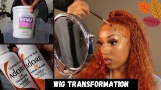 How To: Bleach Bath + Auburn/Ginger Watercolor + Wig Install