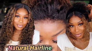 Kinky Edges On A Curly Wig! Natural Wig Install For Beginners | Luvme Hair