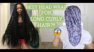 The Best Head Wrap For Long Curly Hair!!