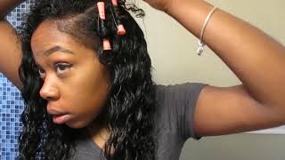 How To: Blending Natural Hair With Wavy/Curly Extentions [ No Heat ]- Raw Hair- Luxegirlhair.Com