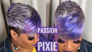  Passion Purple Rage Pixie Quickweave Tutorial