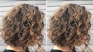 How To Cut A Layered Bob, Soft Bob Haircut On Curly Hair | Curly Cutting Techniques
