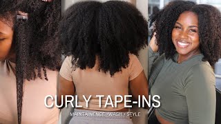 Curly Tape In Extensions | Maintain + Wash + Style Ft. Mielle Organics