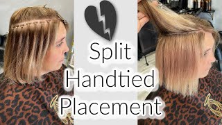 Split Hand Tied Placement Wholy Sewn Method // Wholy Hair