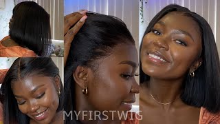 This Is Too Easy !! Install This Invisible Lace Wig With Me Ft My First Wig