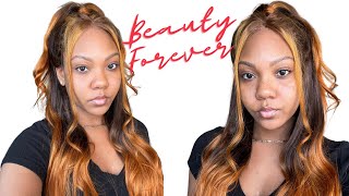 Girls, You Need This Super Pretty Highlight Lace Part Wig For Winter Ft. Beauty Forever Hair