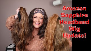 The Best Amazon Headband Wig Ever! Sapphire Wigs Headband Wigs In Four Colors! Budget Friendly