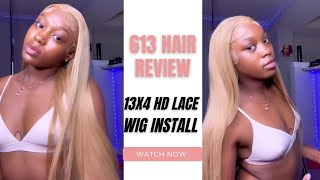 Beautiful Hair For Her  Blonde Hair Slay 13X4 Lace Wig Install Tutorial #Elfinhair