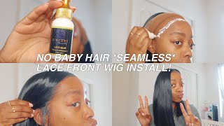 No Baby Hair *Seamless* Lace Front Wig Install!