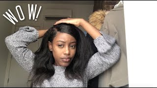 Believable + Affordable Kinky Straight Human Hair Lace Frontal Wig! By Omgherhair