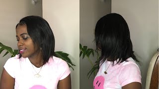 How To Install Your Lace Front Human Hair Without Glue || Beginners Friendly#Lacefrontwig