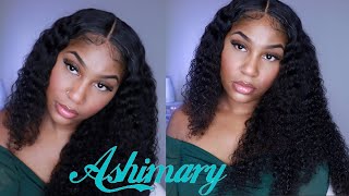 The Best Curly Human Hair Lace Frontal Wig!! Ashimary Hair
