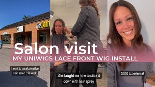 Salon Visit | My Uniwigs Lace Front Wig Install | Perfection Wig